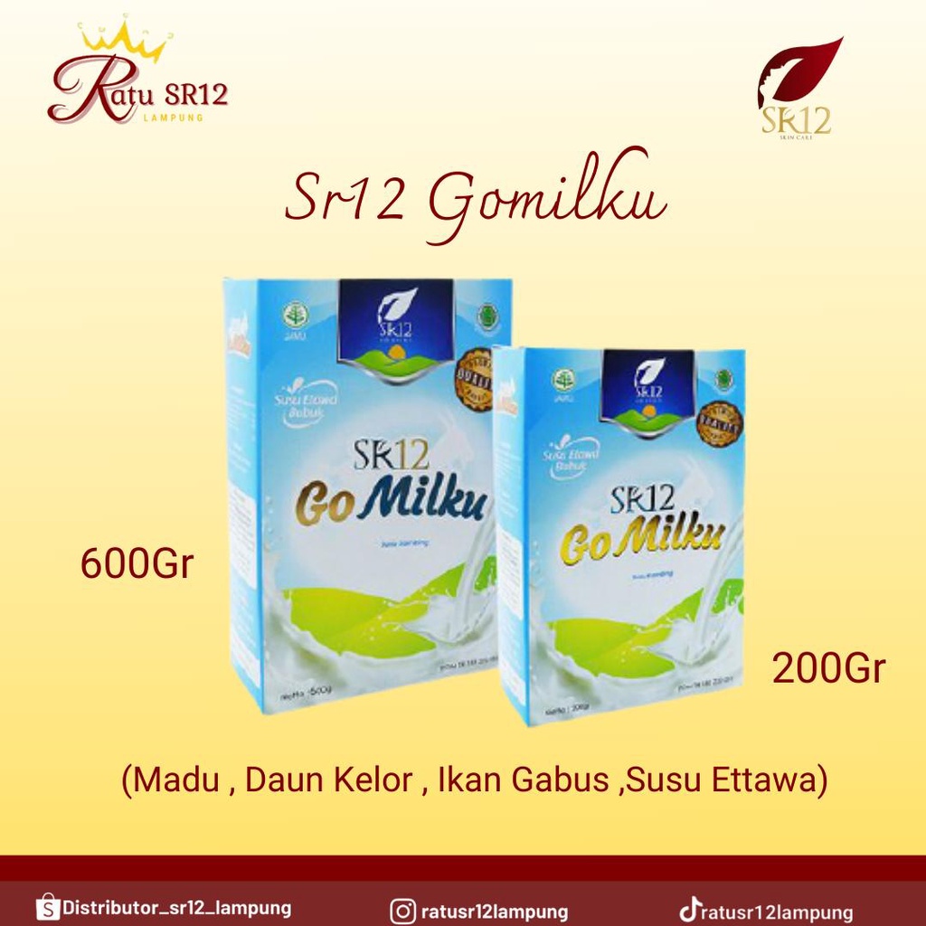 

GOMILKU SR12 Susu Bubuk Kambing Etawa 200-600 Gr Original Berkualitas Premium