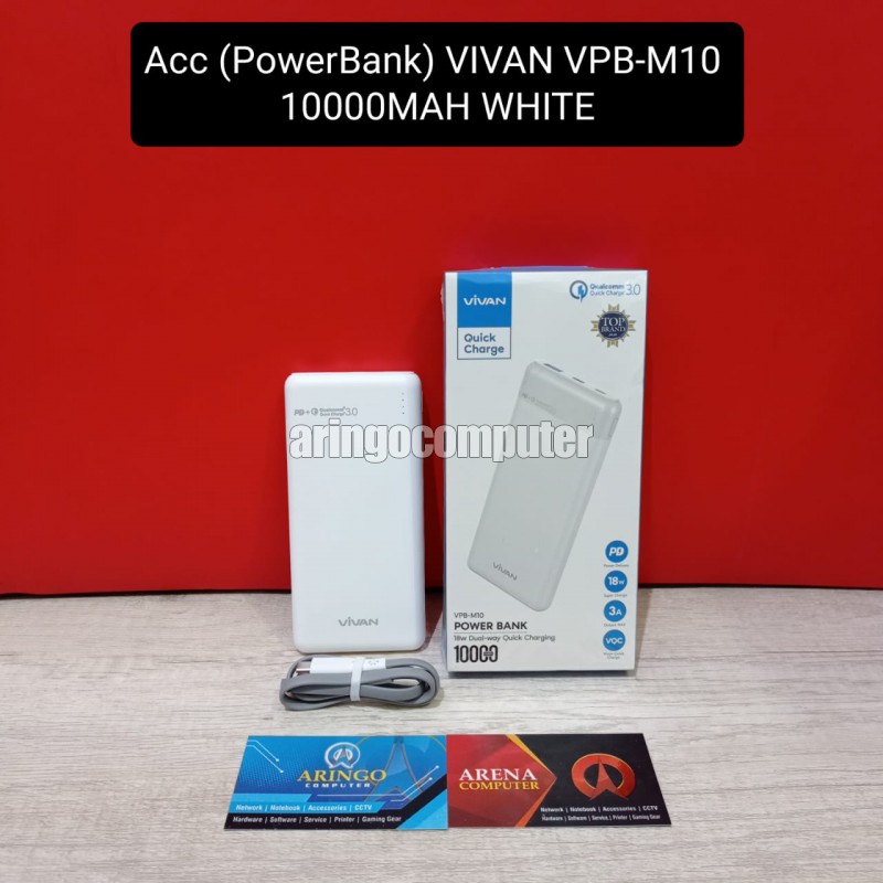 Acc (PowerBank) VIVAN VPB-M10 10000MAH WHITE