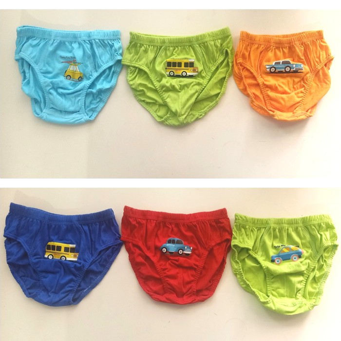 6 Pcs Celana Dalam Anak Laki - Laki / CD / Underwear / Boys Merk Agree