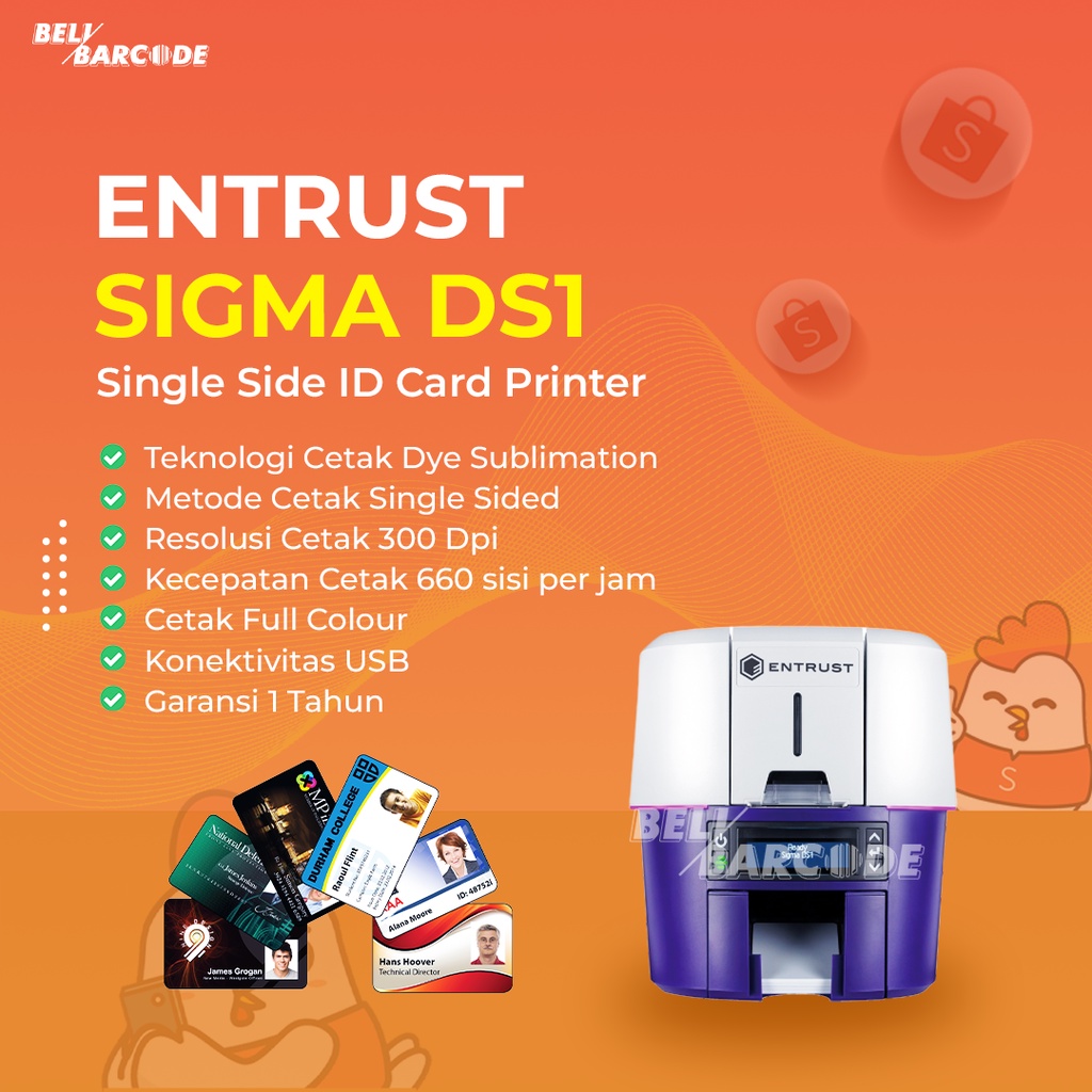 ID Card Printer Entrust Datacard Sigma DS1 Single Side