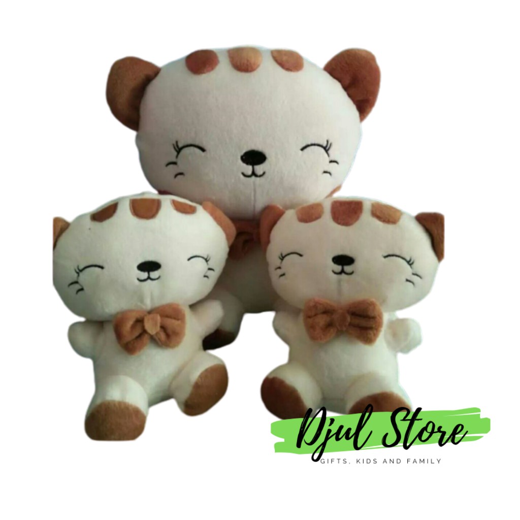 BONEKA KUCING CANTIK LUCU BERANAK DUA