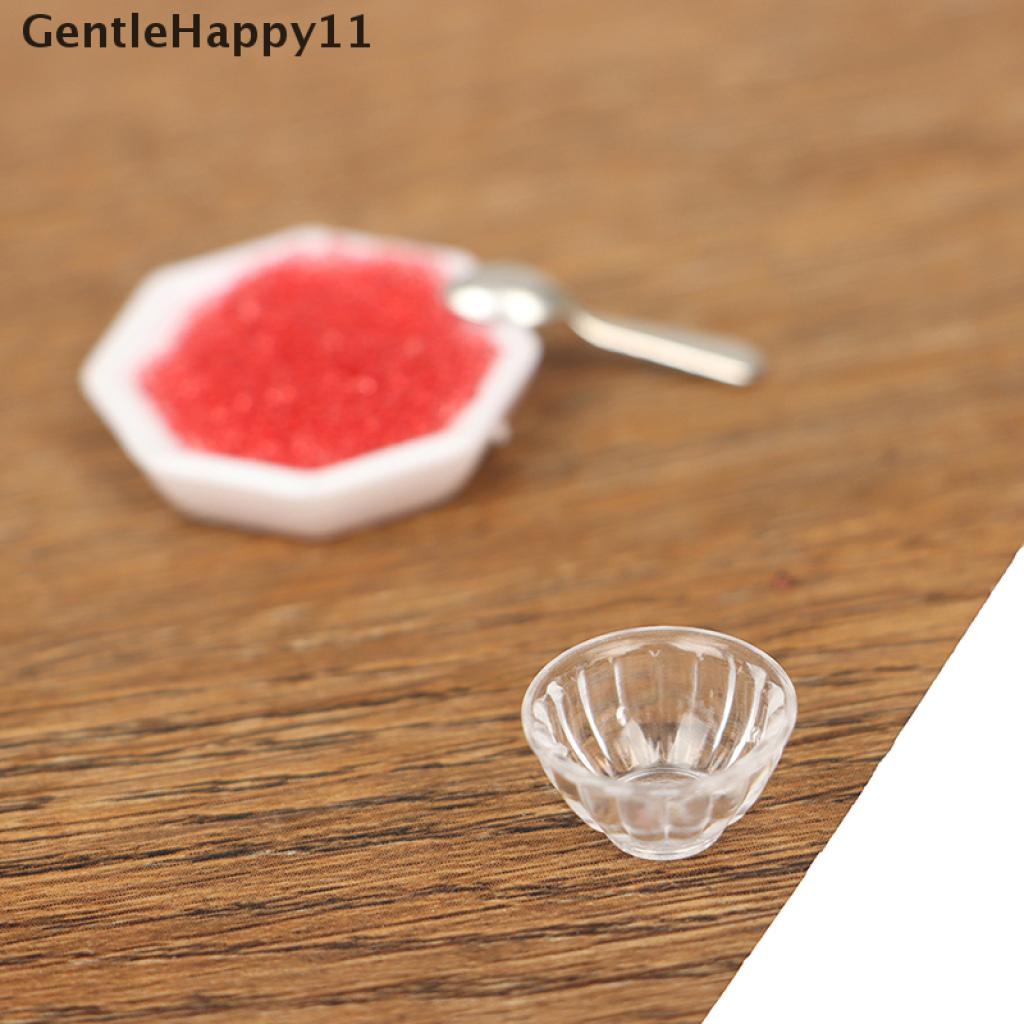 Gentlehappy 1 Set Mainan Miniatur Mangkuk Caviar + Sendok + Nampan Gaya Jepang Untuk Aksesoris Rumah Boneka 1: 12