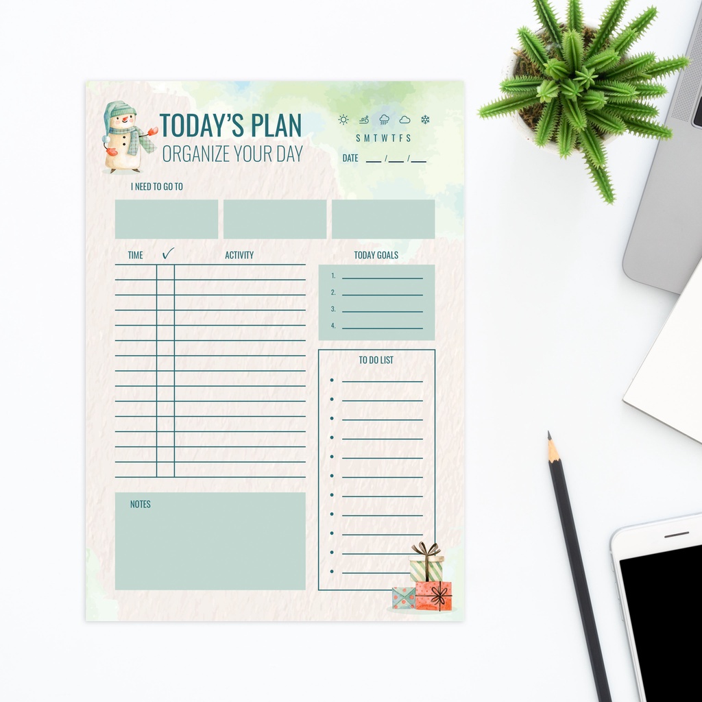 

20 Sheets Daily Planner Paper DP004