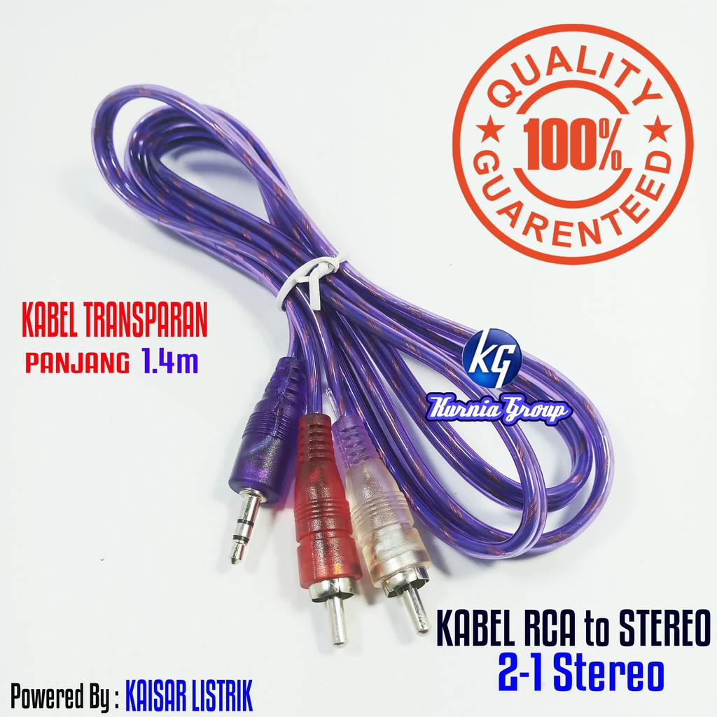 Jual KABEL RCA 2-1 TO STEREO HP KE SPEAKER AUDIO JEK 21 KABEL RCA TO ...