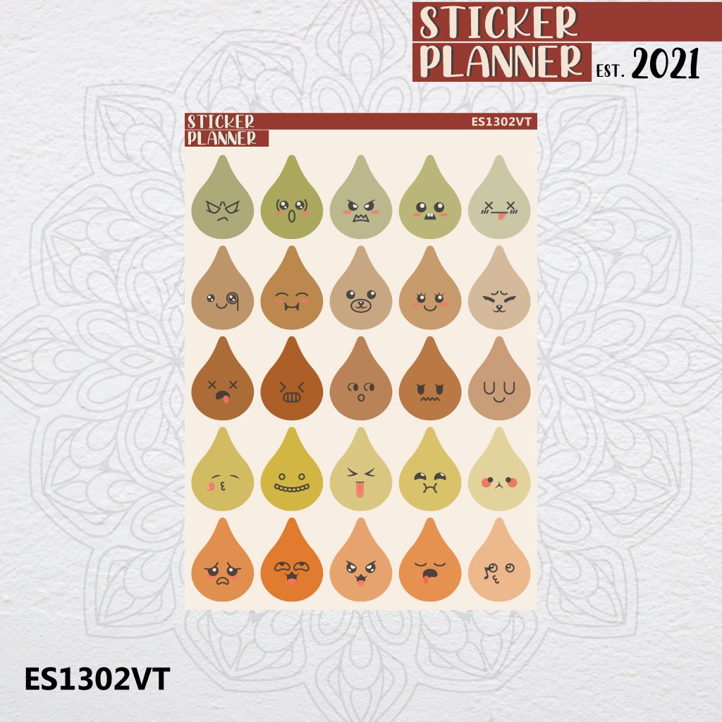 

Emoji Water Drop Sticker Planner | Sticker Sheet, Bujo, Scrapbook, Journal, Aesthetic, & Deco