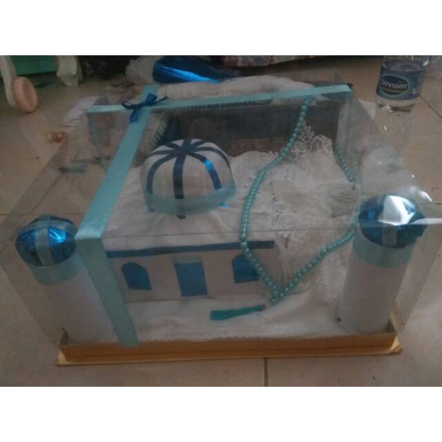 Paket mahar bentuk masjid.. Sajadah mukena alquran tasbih