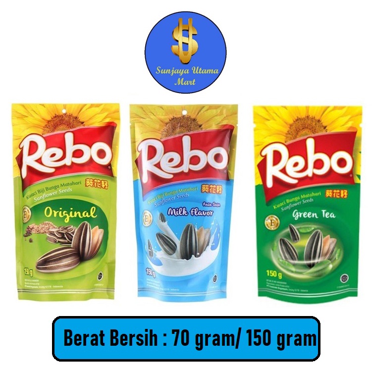 

Kuaci Biji Bunga Matahari Rebo 70g/150g All variant-Kuaci Rebo