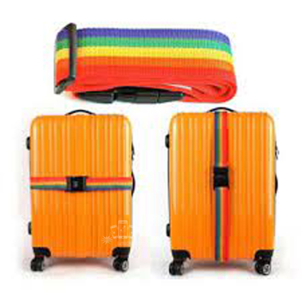 Sabuk Koper Luggage Strap Belt Travel Rainbow Tali Koper Pengaman Kunci Pin Angka SABUK PENGAMAN