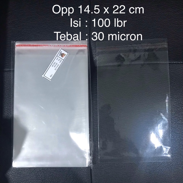 

Plastik opp lem tebal 03 14.5x22 14,5 x 22 seal 100 lembar pcs kaca 30 micron undangan bening murah