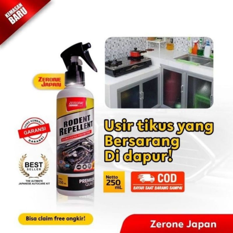 ZERONE RODENT RAPPELENT OBAT PENGUSIR TIKUS PADA MESIN MOBIL ,RUMAH,GUDANG MURAH BERKUALITAS SUPER Zerone Japan