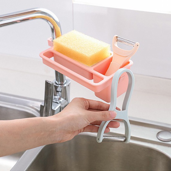 3-in-1Multi-function Sink Faucet Drain Rack / Cleaning Cloth Drying Rack