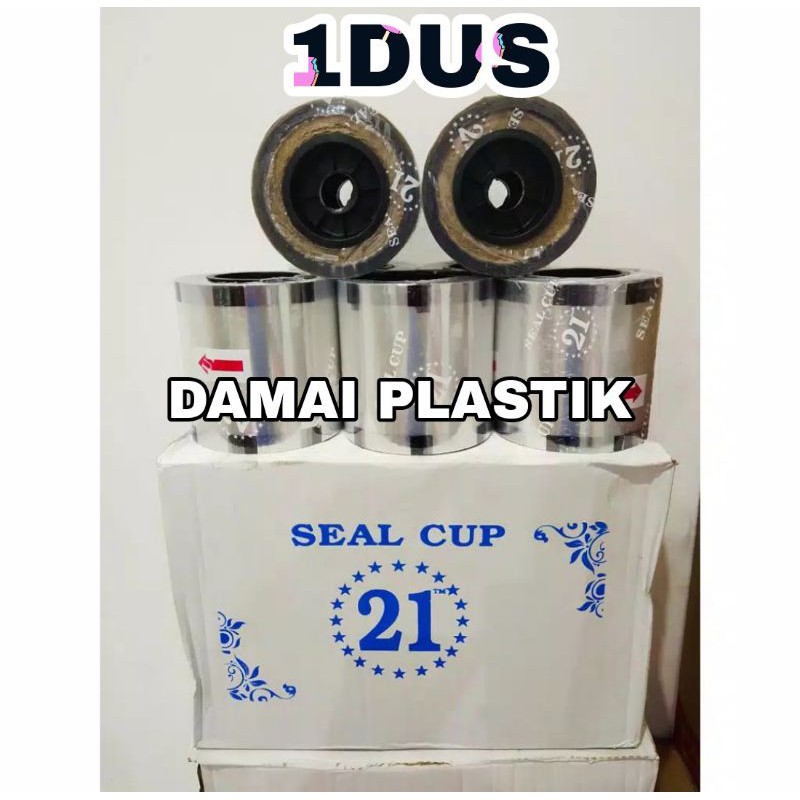 Isi:12roll Seal Cup Sealer Polos Buah Daun Teh Kartun Drink 4in1 Korea THANK YOU HITAM 1 DUS