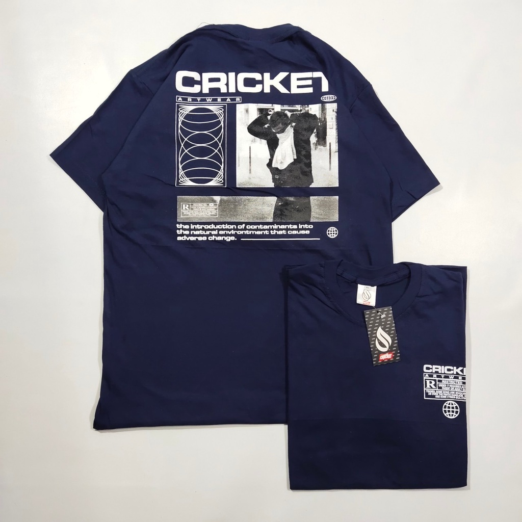 Kaos Distro Premium CRICKET Art WEAR Lengan Pendek/Kaos METAL Branded Terpopuler/Kaos Ariel Noah/Baj