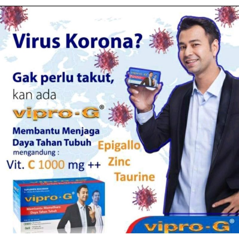 lov me❤ VIPRO G  - Vitamin C 1000mg - 1box isi 10 strip /20 tablet Suplemen Menjaga Daya Tahan Tubuh