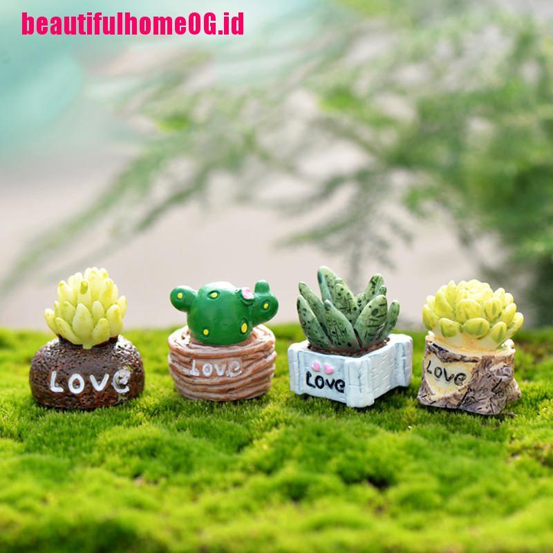 4 Pcs Miniatur Gnome Bahan Resin Untuk Dekorasi Taman Minifairy Gardenterarium