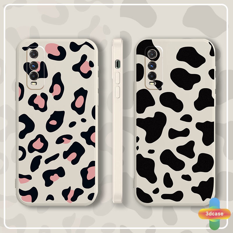 Case VIVO Y12S Y12 Y20 Y91C Y21 2021 Y30 Y21S Y20S Y12i Y91 Y16 Y30i Y15S Y15A Y10 Y21T Y93 Y95 Y15 Y17 Y53 Y50 Y53S Y51 2020 Y51A Y33S Y1S Y11 Y31 Y20i Y91i Y90 Y51S Y12A A54 A15 A16 5 5i C3 C25 C12 A12 Fashion Leopard Print Camera Lens Protection Case