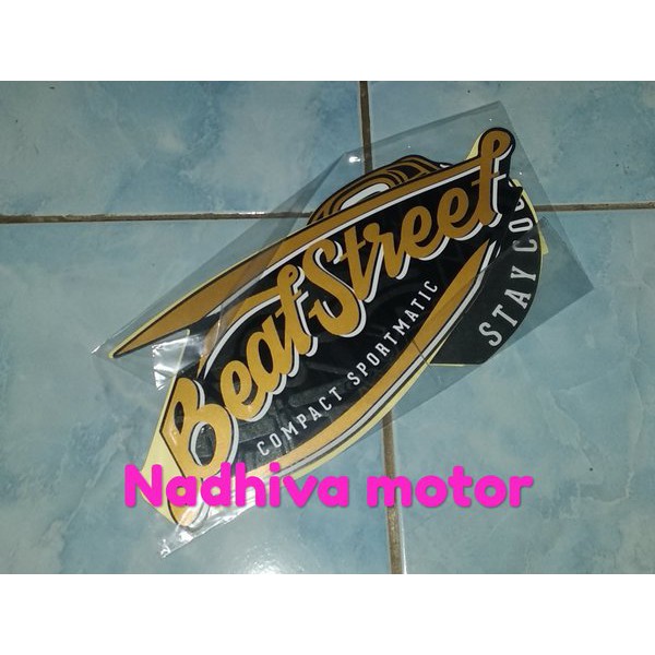 stiker sticker striping lisbodi beat street 2018 2019 hitam dop dopp black matte