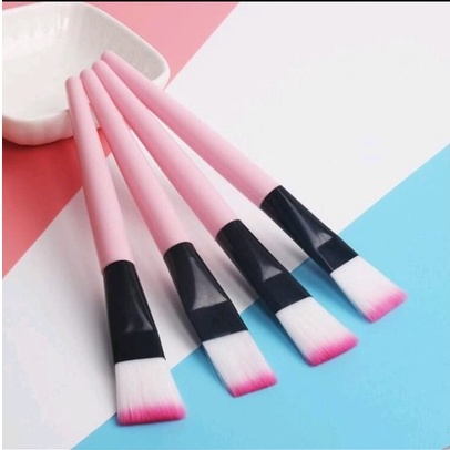 OKESTORE_PKU - Kuas Bulu / Pink / Masker / Brush Makeup / Wajah / Import / Murah / Sebaguna / Putih 