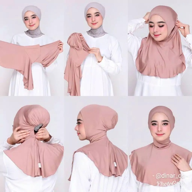 TERMURAH Ciput ninja Uro resleting/inner hijab polos