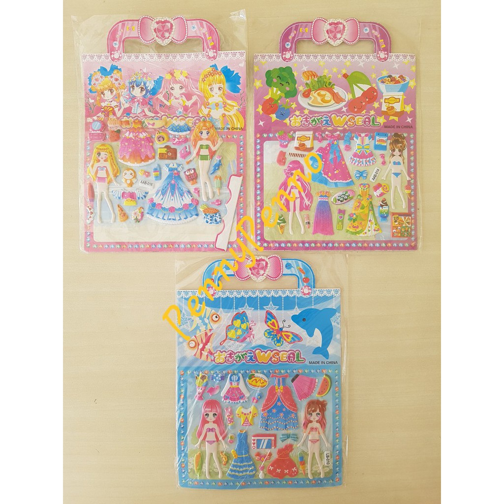 JC - Stiker Anak Timbul 3D Dress Up & Belajar Mewarnai (2 in 1)