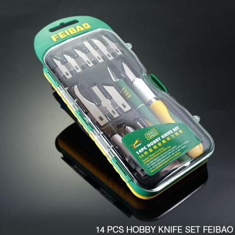 14 Pcs Hobby Knife Set Feibao