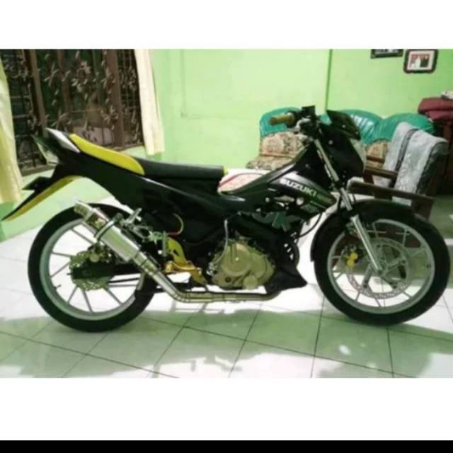 knalpot racing Kawahara roadrace satria fu,knalpot racing leher roadrace satria fu