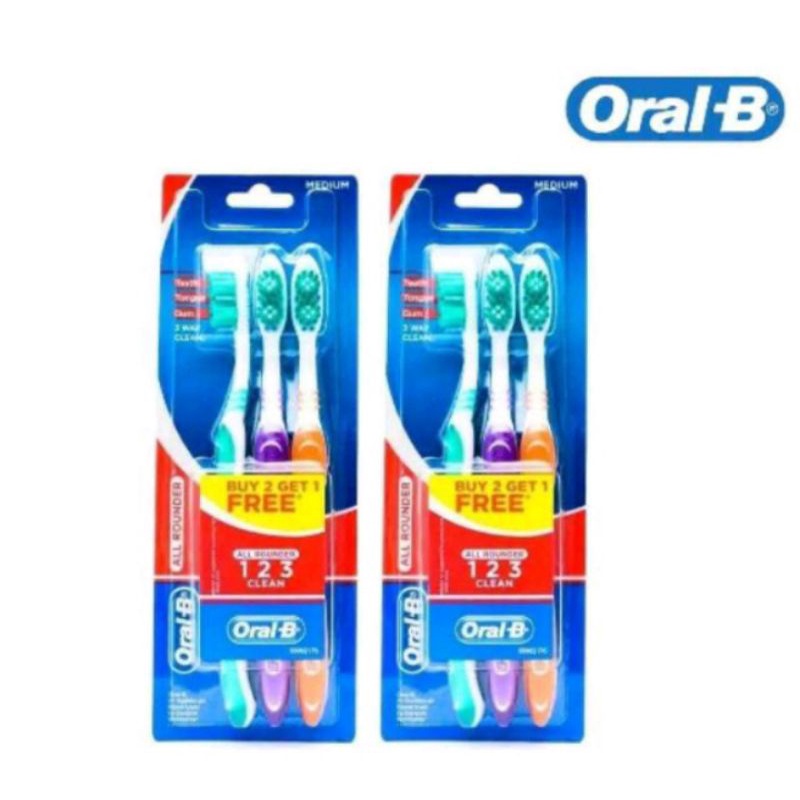 Sikat gigi oral B isi 3 soft dan medium