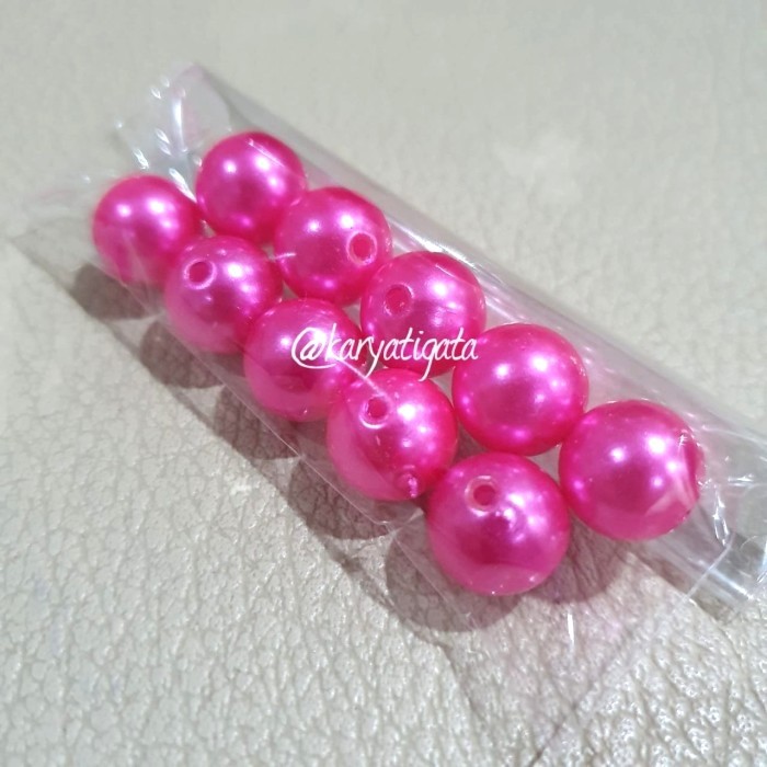 Mote Mutiara Bulat 12 mm - Fanta (10 Pcs)