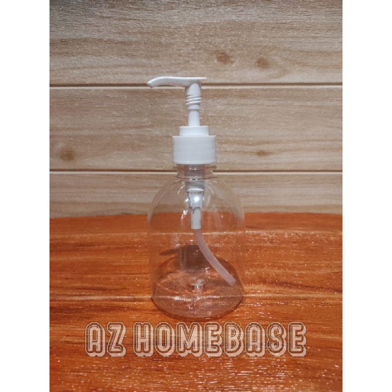 Botol Pump 300ml PET Natural Pump Putih - Botol Handsoap 300ml - Botol Handsanitizer 300ml