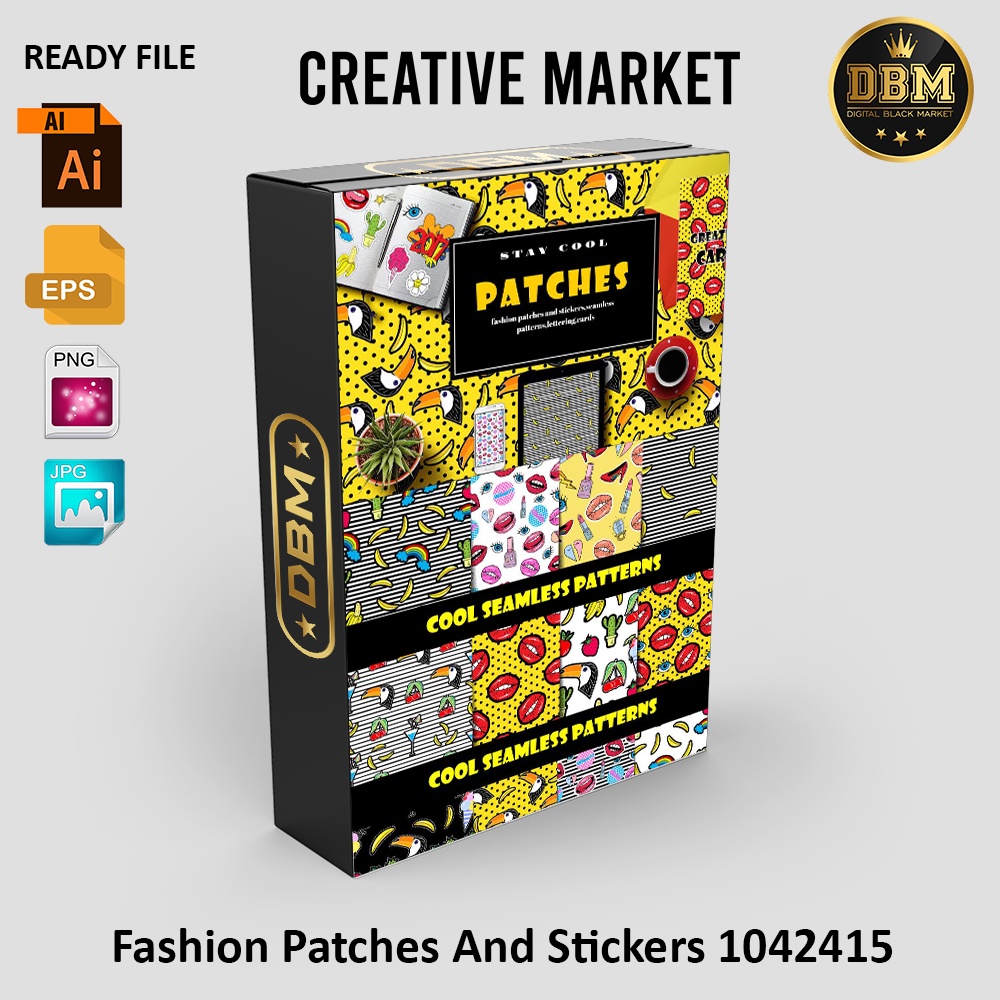 Fashion Patches And Stickers - Vector Designs