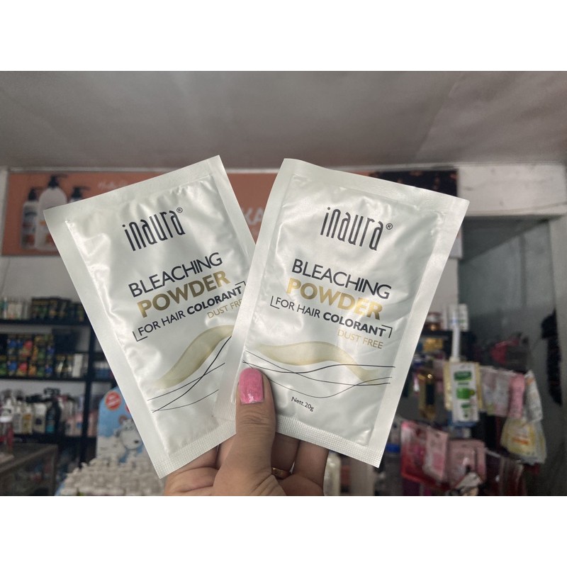 &lt;o.ax&gt;❌ADA HARGA GROSIR❌ sachet 50 gr dust free -- Inaura bleaching powder sachet for colourant hair