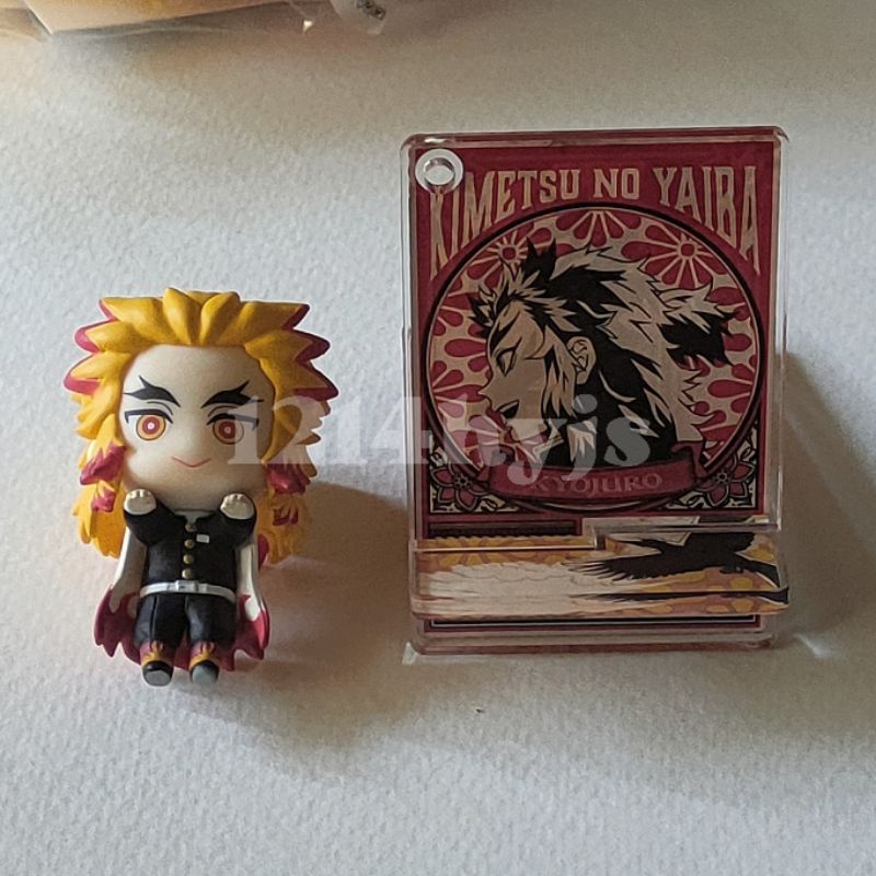 rengoku kyojuro kny kimetsu no yaiba mini phone holder & chokotto hikkake