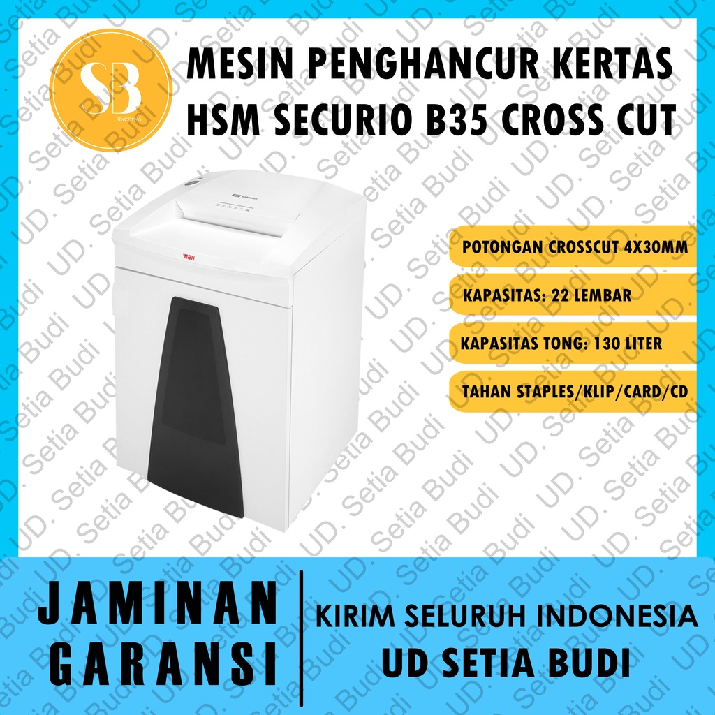 Mesin Penghancur Kertas Securio B35 Cross Cut 4.5 x 30 mm