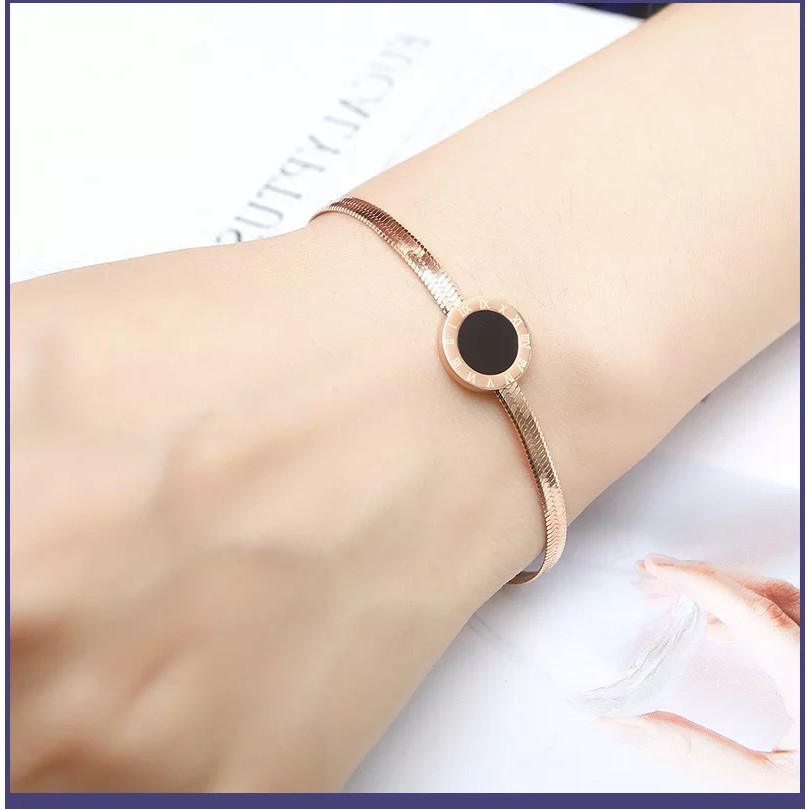 Gelang Tangan Gepeng Titanium Korea Anti Karat - ercassia