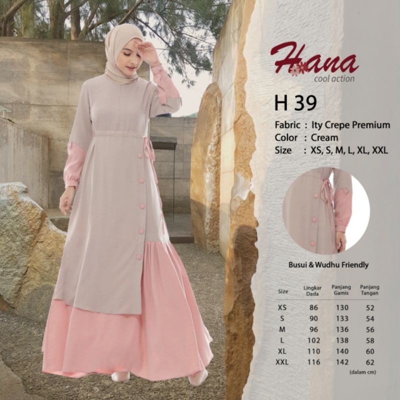 GAMIS H-39 || PEACH || KHAKY || CORAL || CREAM * Endomoda