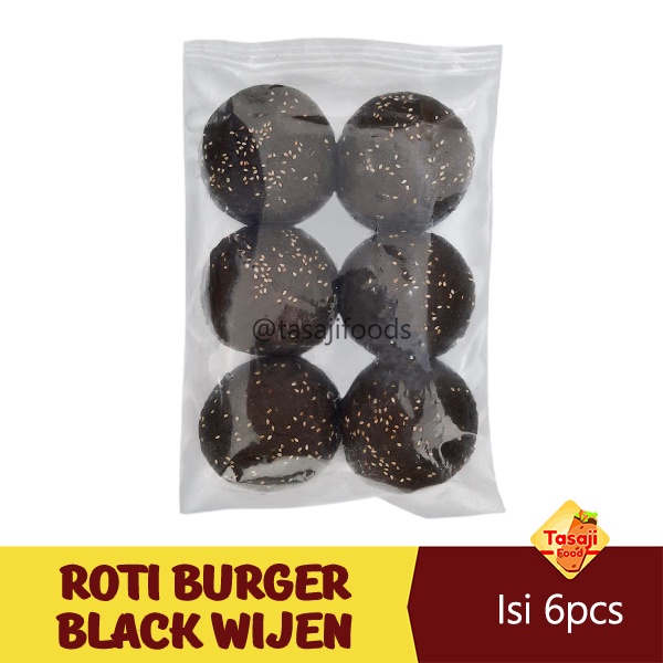 Roti Burger Black Wijen Isi 6 Pcs