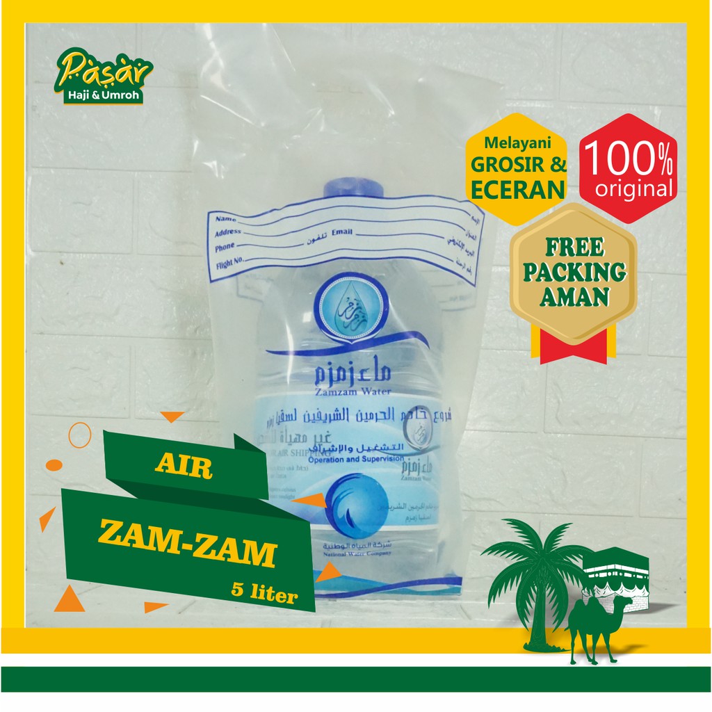 

Air zamzam Zam Zam Murni Asli Tanpa Campuran 5 Liter Oleh Oleh Haji dan Umroh Grosir Lebih Murah