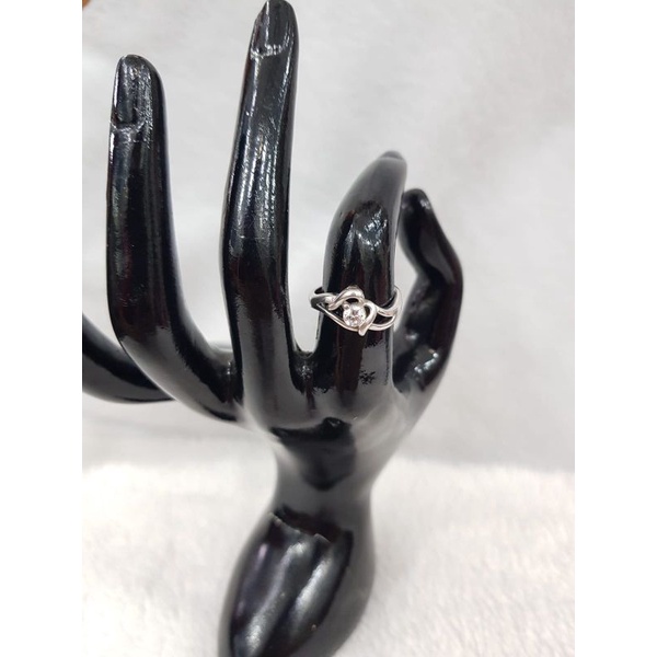 CP2254F123F cincin model love permata emas putih asli berat 3.450 no 13 d 1.7 kadar 75% 17k tok 750 