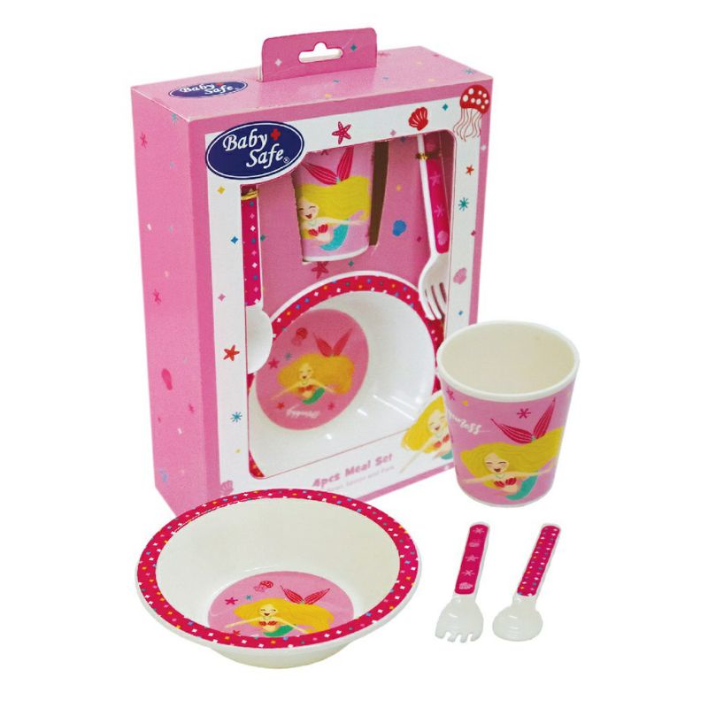 BABY SAFE FEEDING SET MEAL (FS64) / BABY GIFT SET / PERALATAN MAKAN BAYI