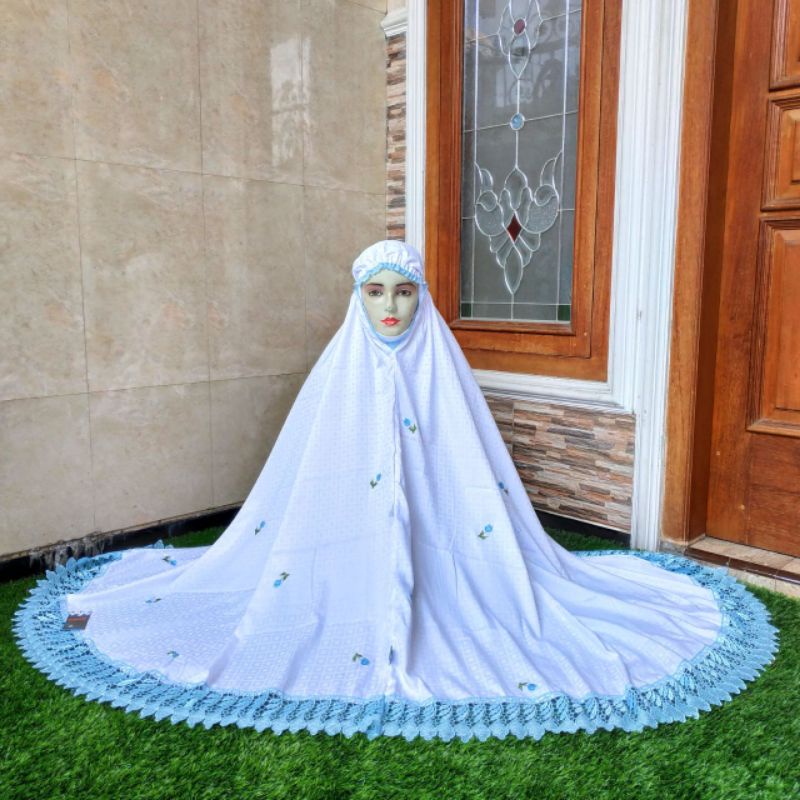 MUKENA SETELAN SUTRA BORDIR TULIB RENDA