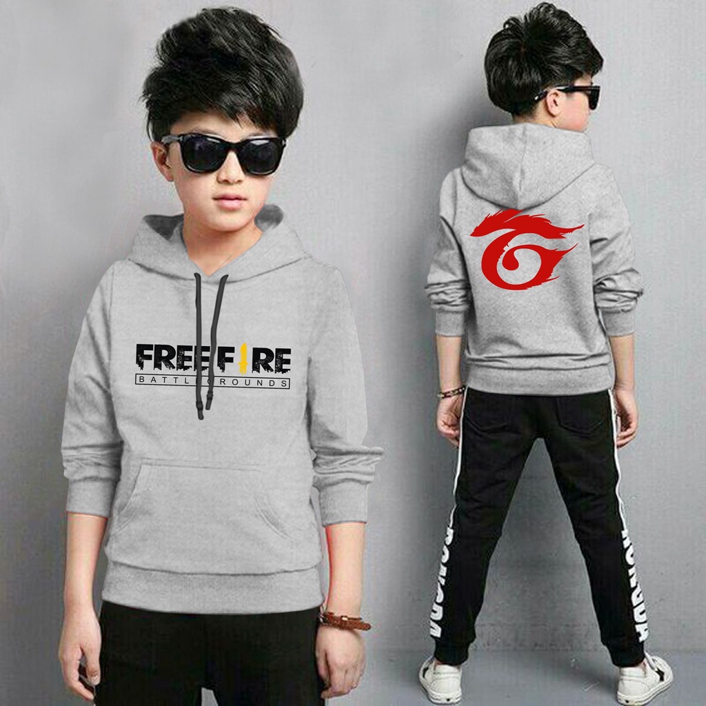 Jaket Anak Laki Laki/Jaket Anak Terbaru/Hoodie Anak Garena Anak Gaming Bahan Fleece Tebal 4-11 TAHUN