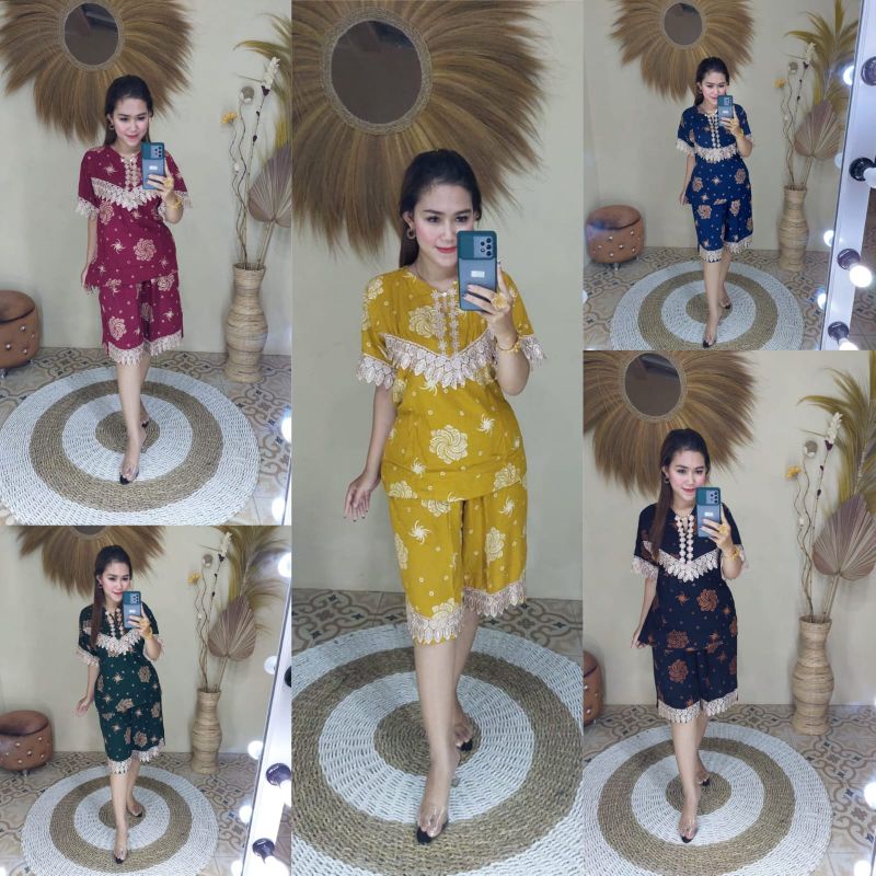 PROMO, setelan pendek, CP renda, setelan kekinian, setelan renda murah || setelan arabian || setelan