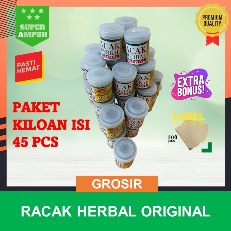 GROSIR RACUN CICAK HERBAL KILOAN ISI 45 PCS HARGA SUPER HEMAT RESELLER SIAP JUALAN PEMBASMI CICAK SUPER AMPUH