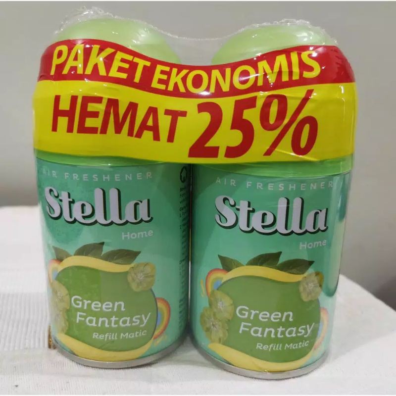 Stella matic reffil paket ekonomis (2 x 225ml)pengharum ruangan