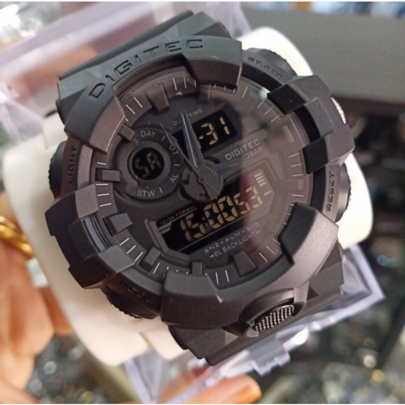 Jam Tangan Pria Analog Digital Original DIGITEC DA 2112 / DA2112 Casual Sport Water Resist Tahan Air