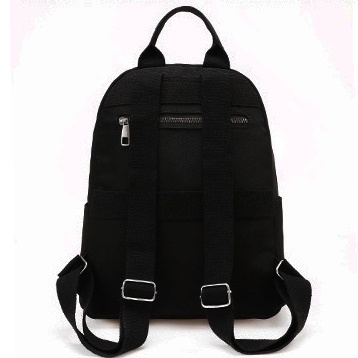 TAS RANSEL WANITA 3 RESLETING KANVAS HITAM CAMOGIE TA442B5 BACKPACK CEWEK KOREA IMPORT BESAR GENDONG PUNGGUNG SEKOLAH KULIAH KERJA BATAM FASHION ORI