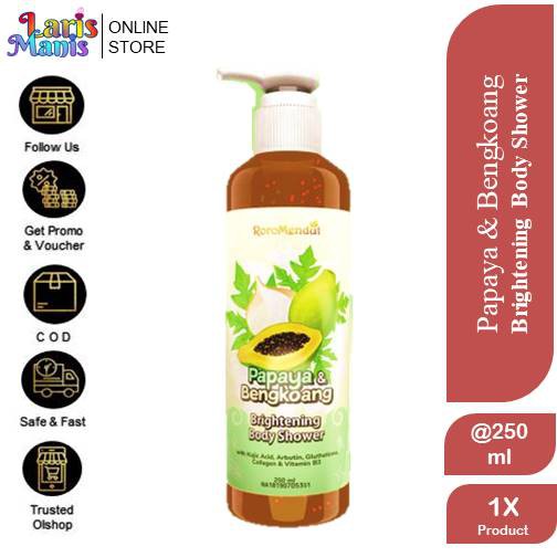 Sabun Cair Sabun Papaya Brightening Body Shower 250ml Original Roromendut / Sabun Cair