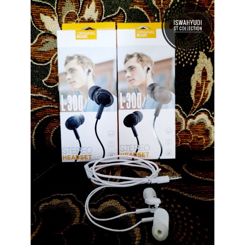 HEADSET HANDSFREE STEREO SUPERBASS L-300 PLUS PACK