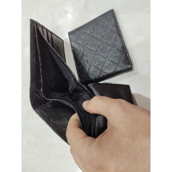 dompet polos lipat pendek caviar