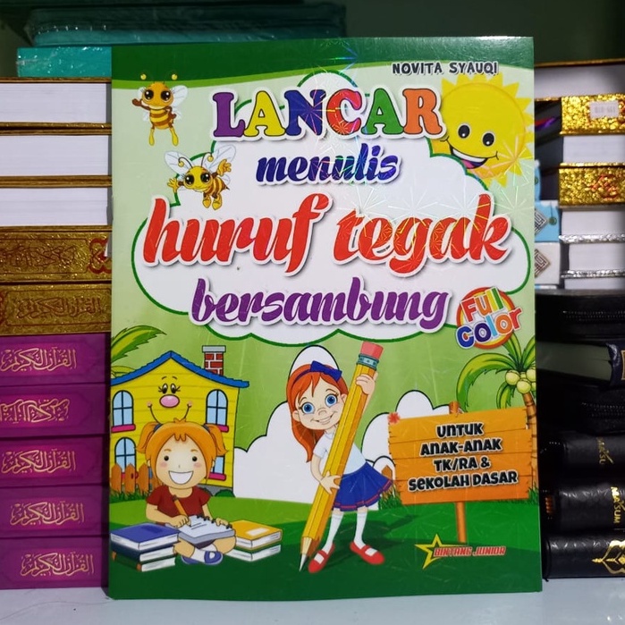 Buku Aktivitas Anak Lancar Menulis Huruf Tegak Bersambung Belajar TK